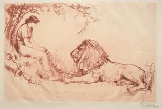 The Lion in Love, by Frederick Stuart Church, 1883