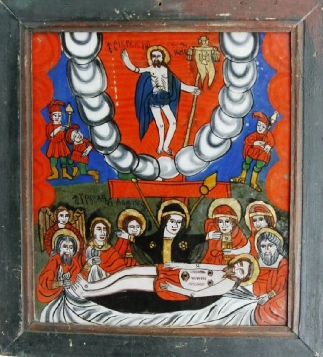Îngroparea lui Iisus Hristos; Înălțarea lui Iisus Hristos la ceruri (Plângerea, Prohodul), detail