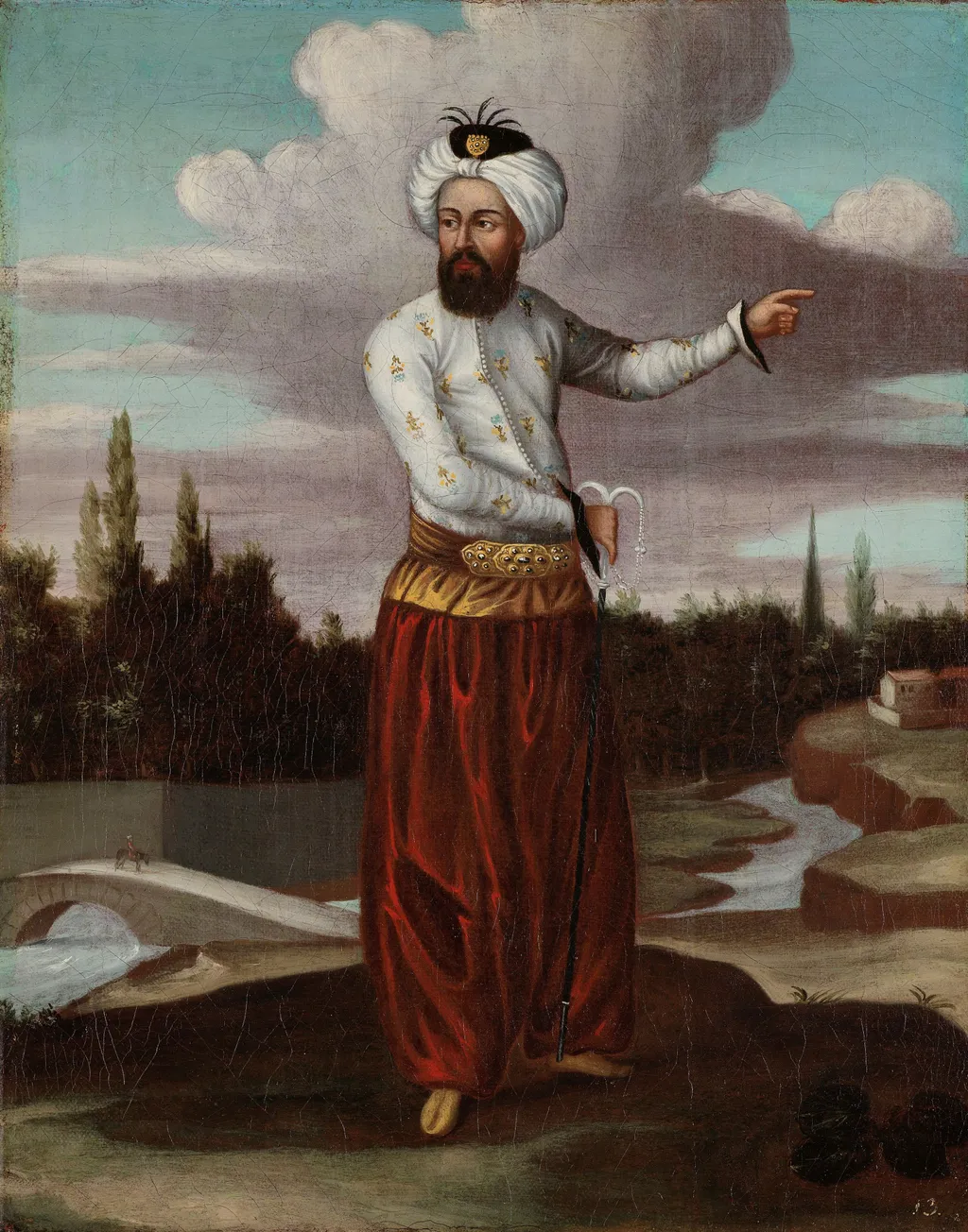 A Chaous, a Courier to the Sultan, by Jean Baptiste Vanmour, oil, 1725