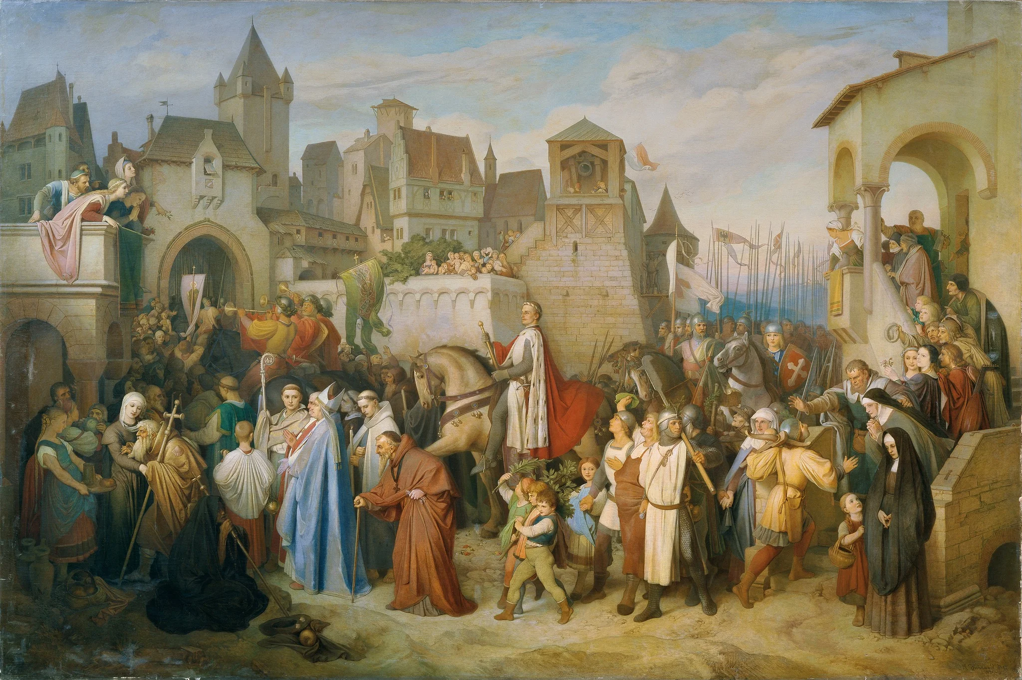 Herzog Leopolds des Glorreichen Einzug in Wien nach dem Kreuzzug von 1219, detail