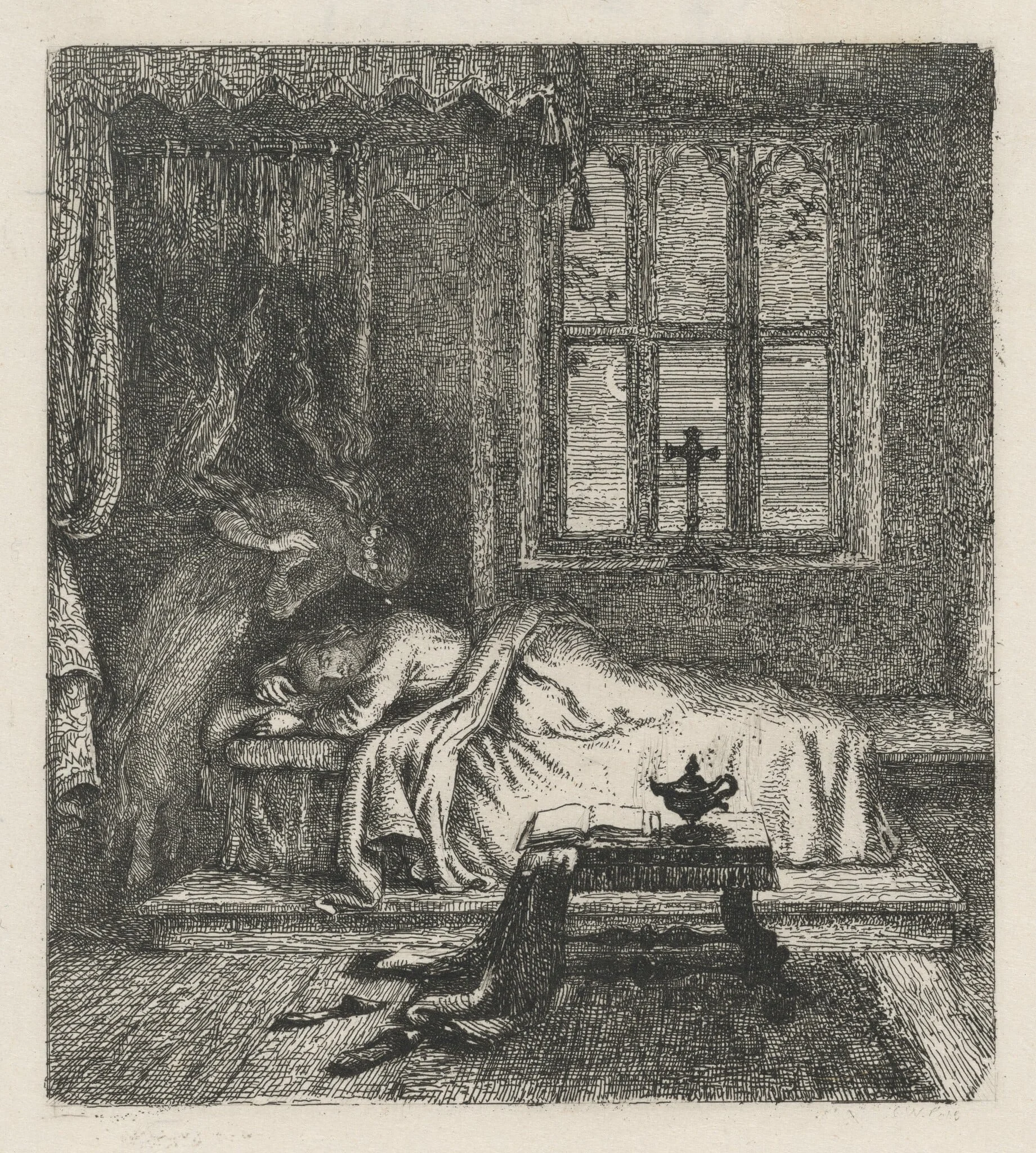 Milton's Dream of His Deceased Wife, detail