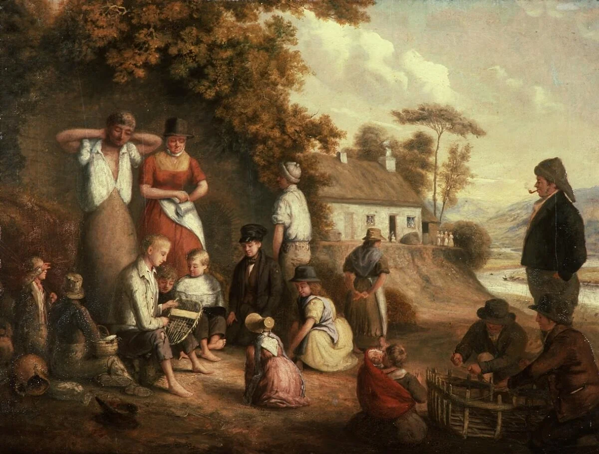 Coracle makers, detail