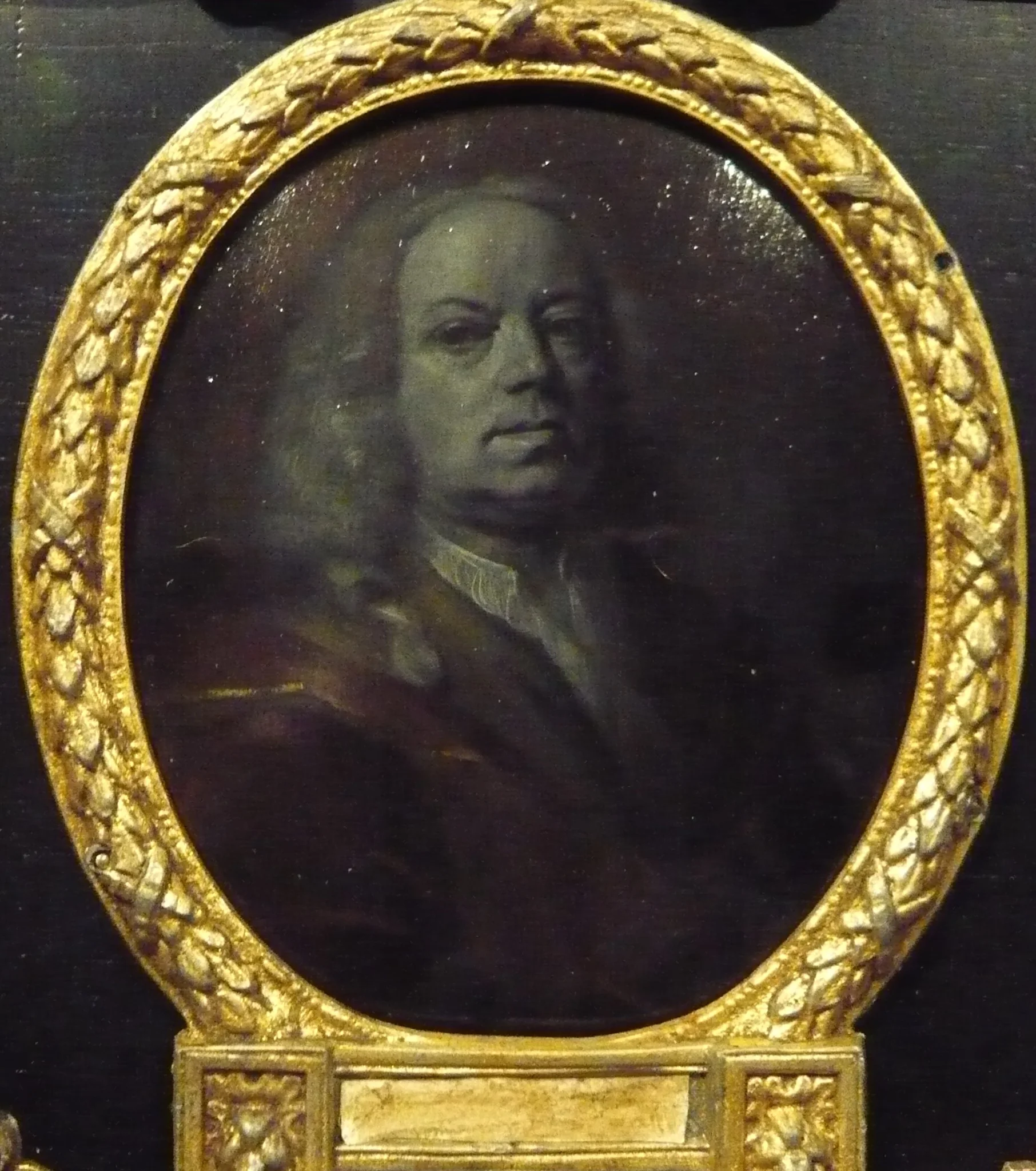 Portrait of Frans Greenwood, Miniaturist, Glass Engraver and Poet in Dordrecht, detail