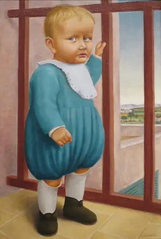 Child Portrait (Peter in Sicily) (Knabenbildnis [Peter in Sizilien]), by Georg Schrimpf, oil, 1925