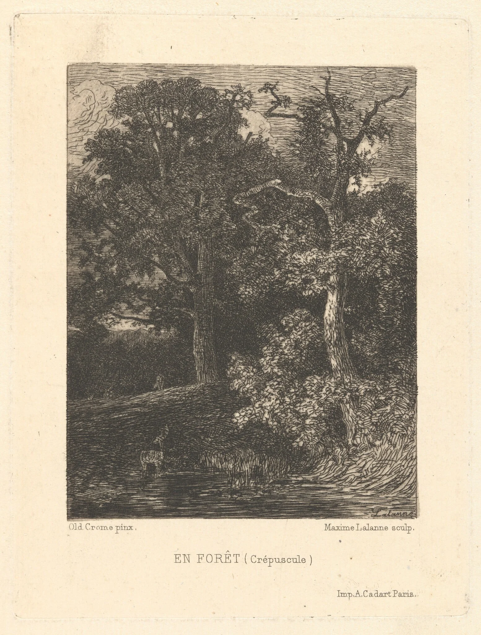 En Forêt (Crépuscule) (In the Forest: Twilight), detail