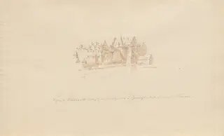 Schloss Lauter zwischen Creutznach u. Zweibrücken an d. Lauter, by Karl Julius von Leypold, graphite, 1840