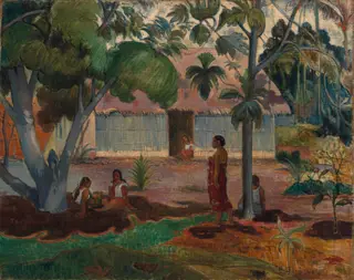 The Large Tree, by Paul Gauguin, oil, 1896