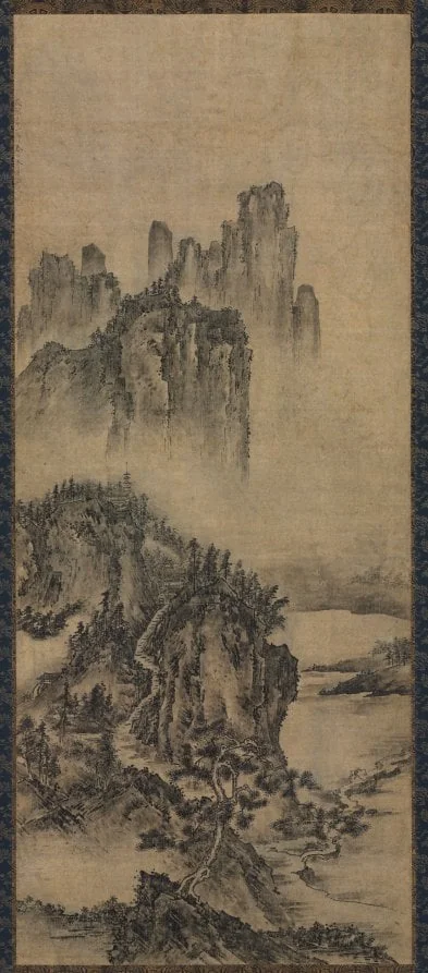 Landscape with a Distant Temple, detail