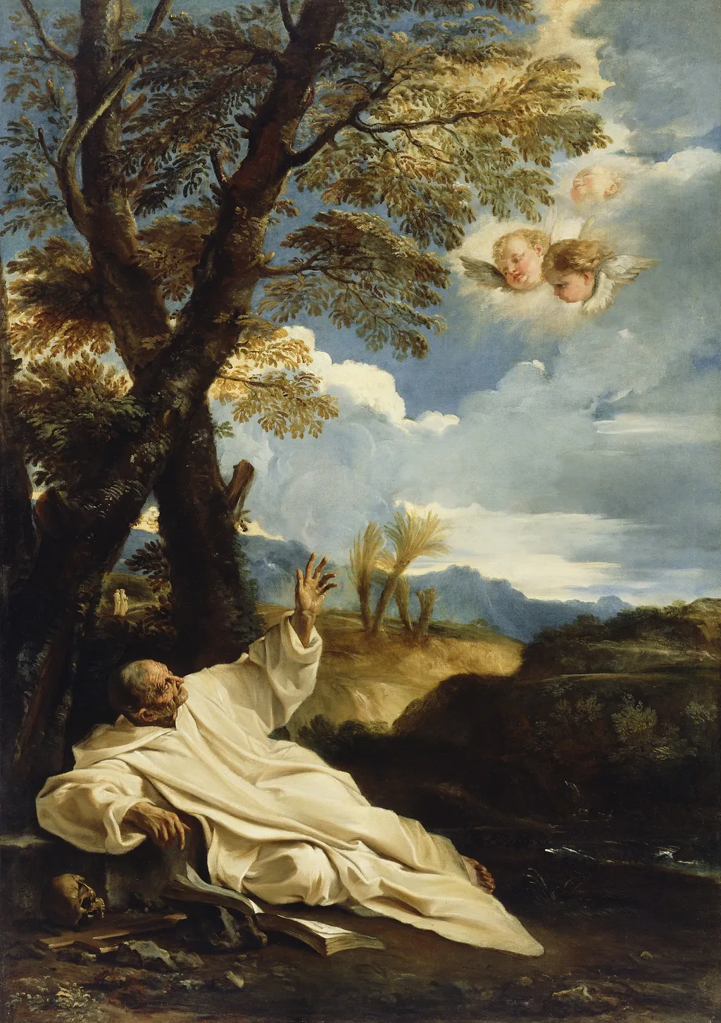 The Vision of Saint Bruno, by Pier Francesco Mola, oil, 1660