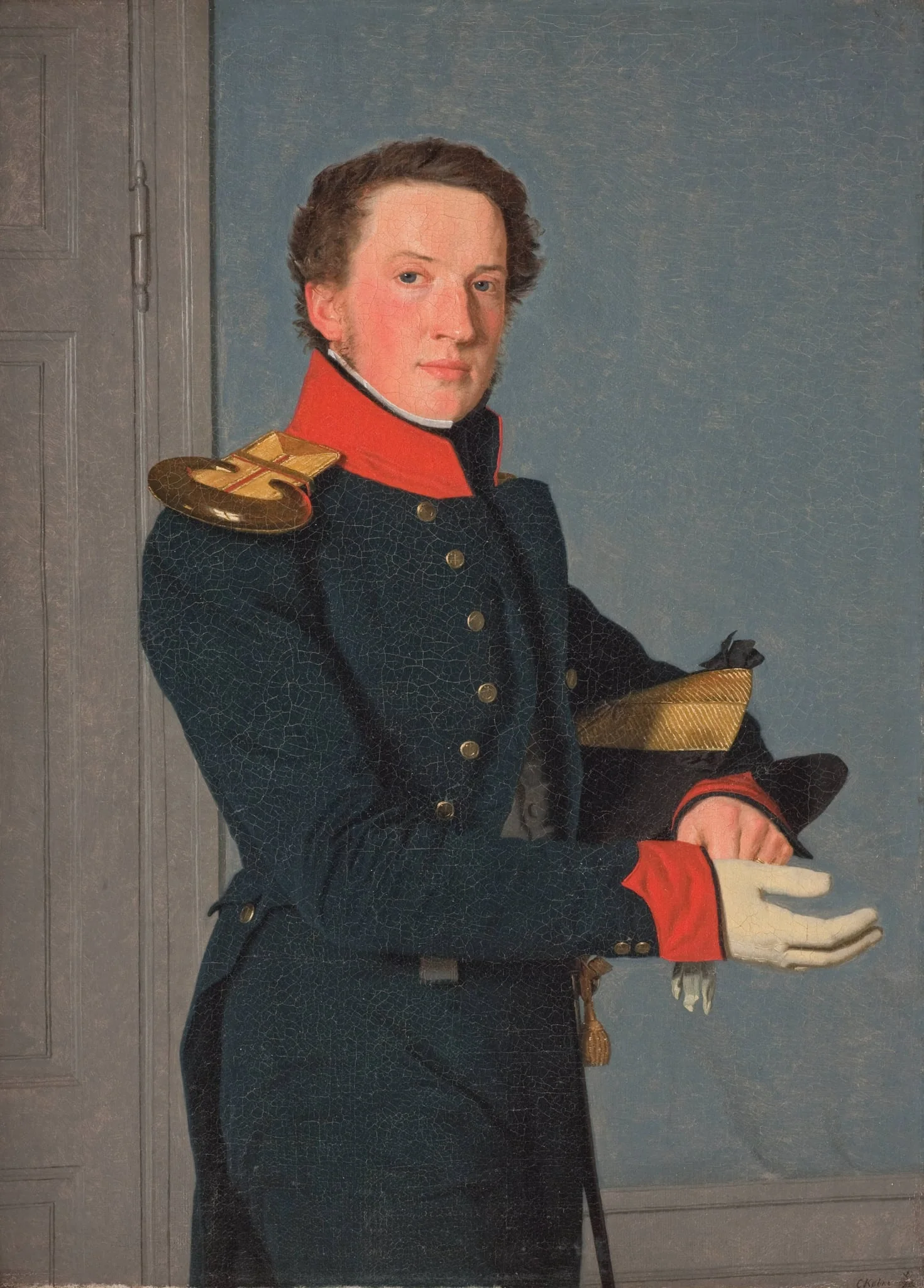 Portrait of the Naval Lieutenant D. Christen Schifter Feilberg, detail