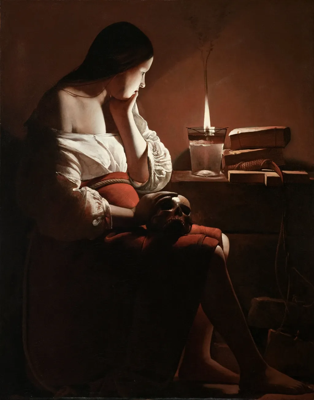 Magdalen with the Smoking Flame, by Georges de La Tour, oil, 1640