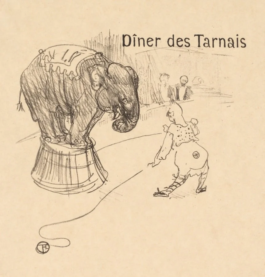 Menu from the Dinner Tarnais (Dîner des Tarnais), detail