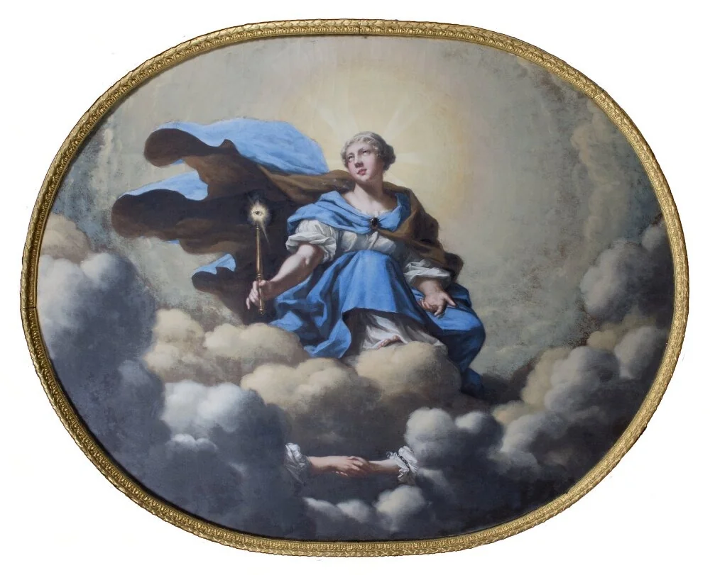 Allegori över Konung Karl X Gustafs förmälning, detail