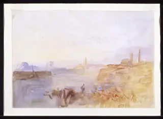 Landscape after Turner, by Hercules Brabazon Brabazon, watercolor, 1850