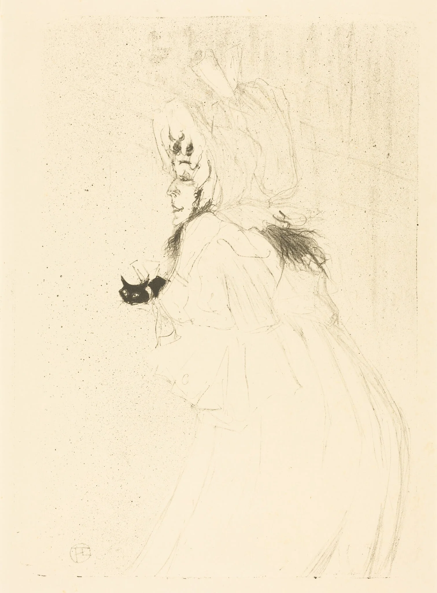 May Belfort Bowing (Miss May Belfort saluant), detail