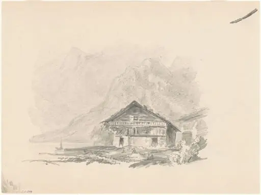 Swiss Chalet, by John Singer Sargent, graphite, 1869