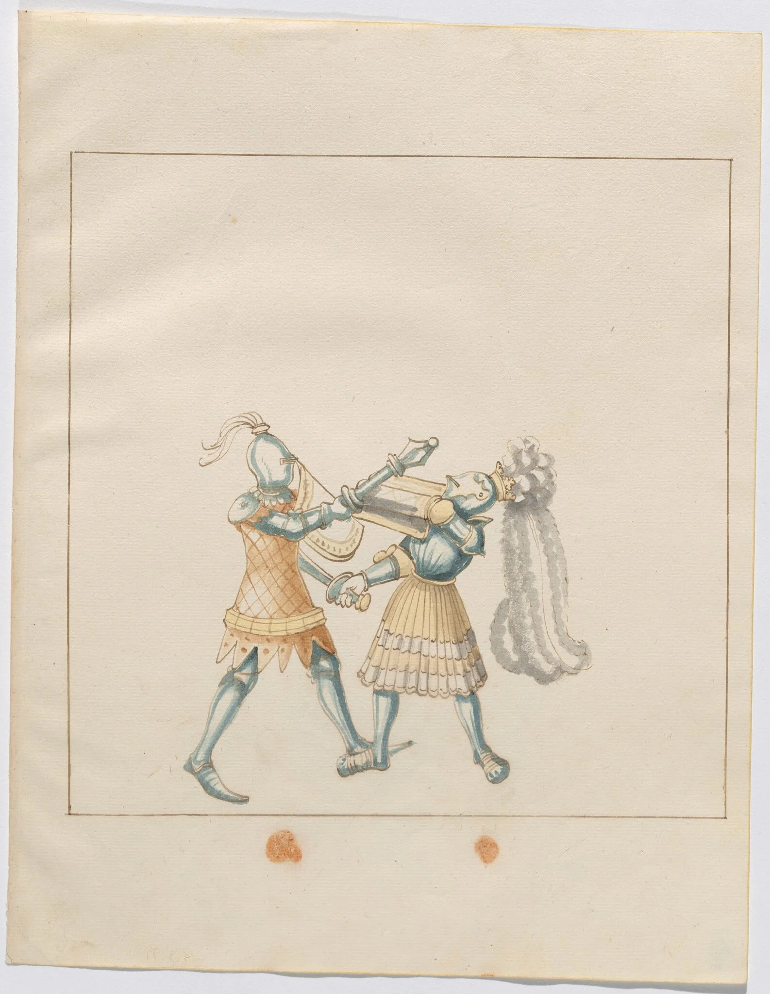 Foot Combat with Maces and Tartsche Shields, detail