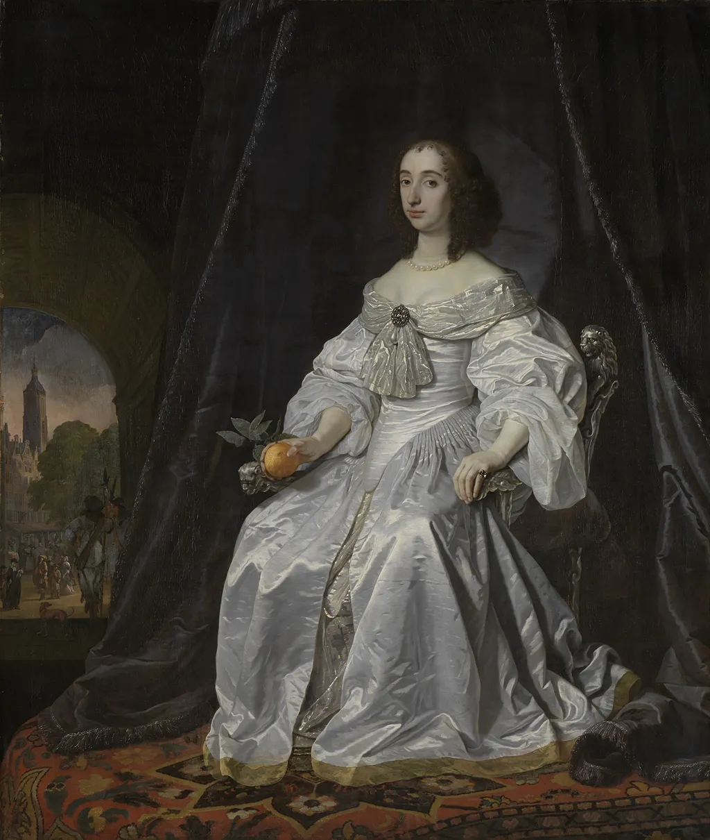 Mary Stuart, Princess of Orange, as Widow of William II, by Bartholomeus van der Helst, oil, 1652