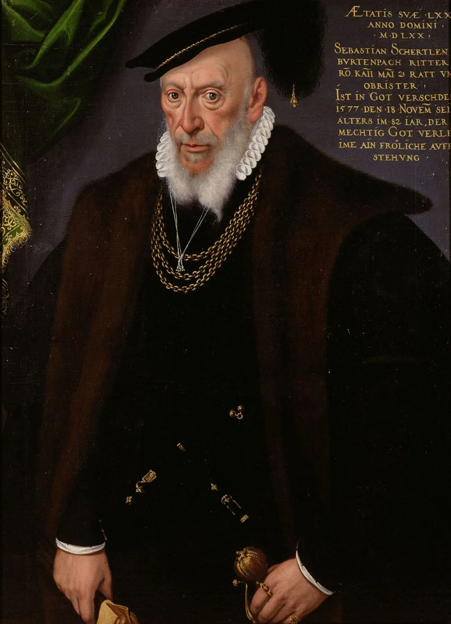 Sebastian Schärtlin von Burtenbach (1496-1577), Landsknechthauptmann, Kniestück, detail