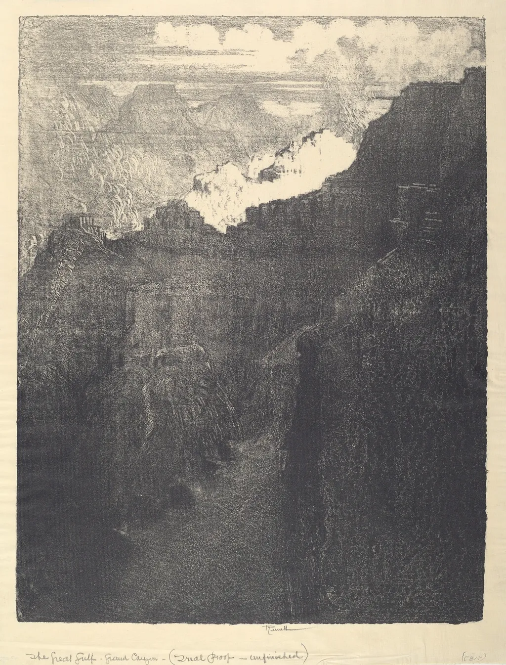 The Great Gulf, by Joseph Pennell, ink, 1912