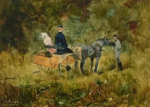 The Trap, by Henri de Toulouse-Lautrec, oil, 1880