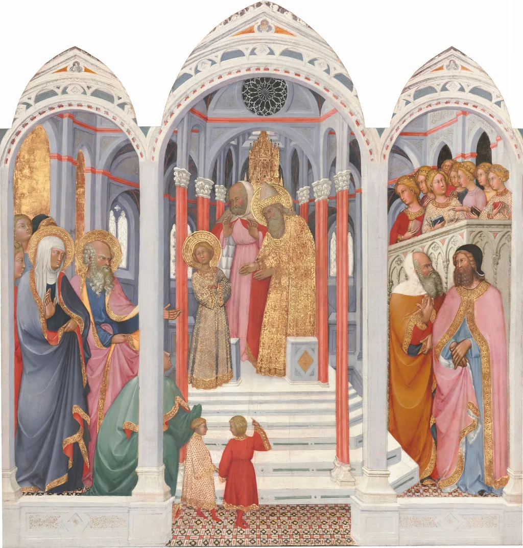 The Presentation of the Virgin in the Temple, by Paolo di Giovanni Fei, tempera, 1398