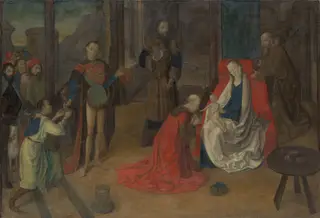 The Adoration of the Magi, by Justus van Gent, tempera, 1465