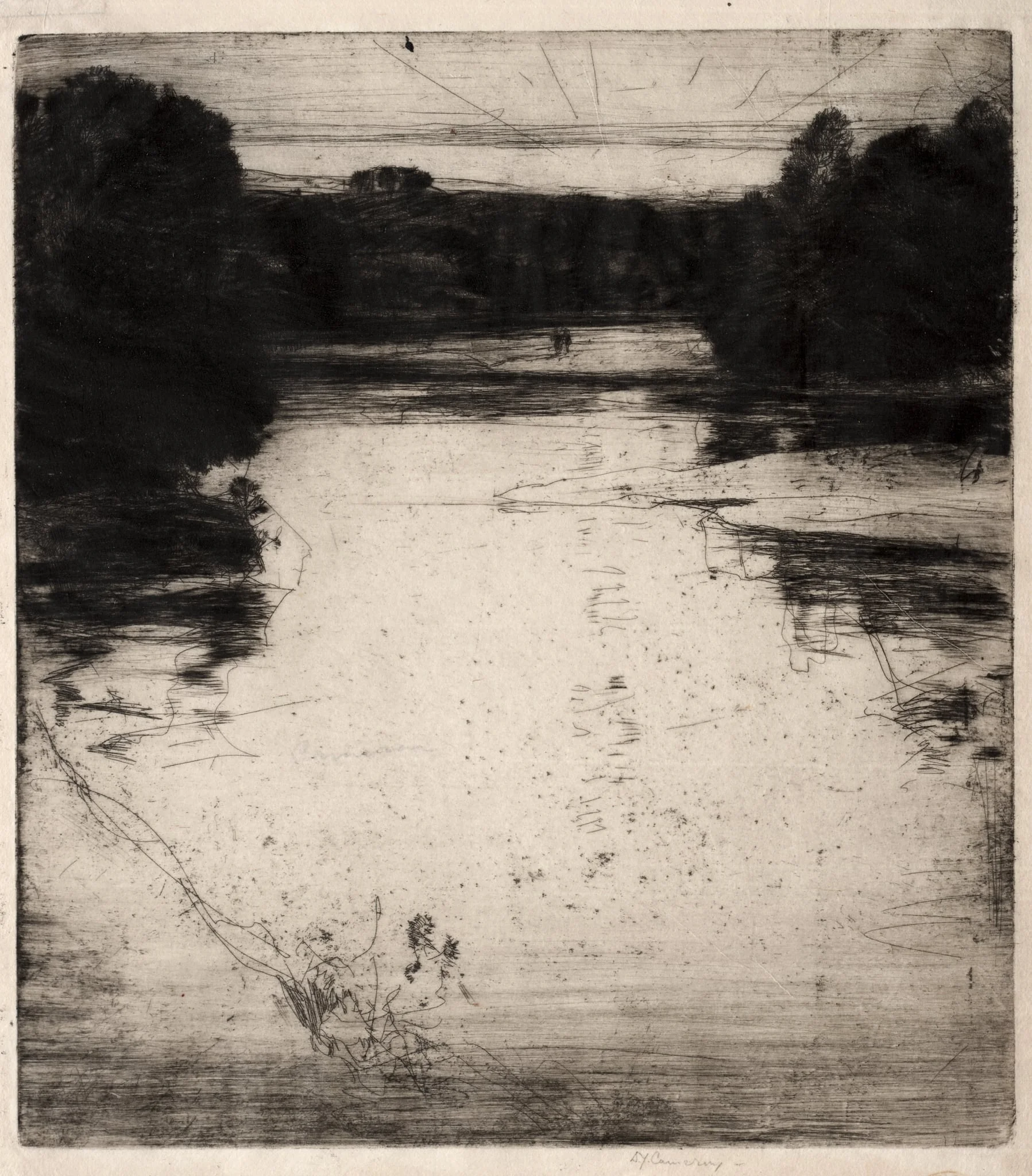 Afterglow on the Findhorn, detail
