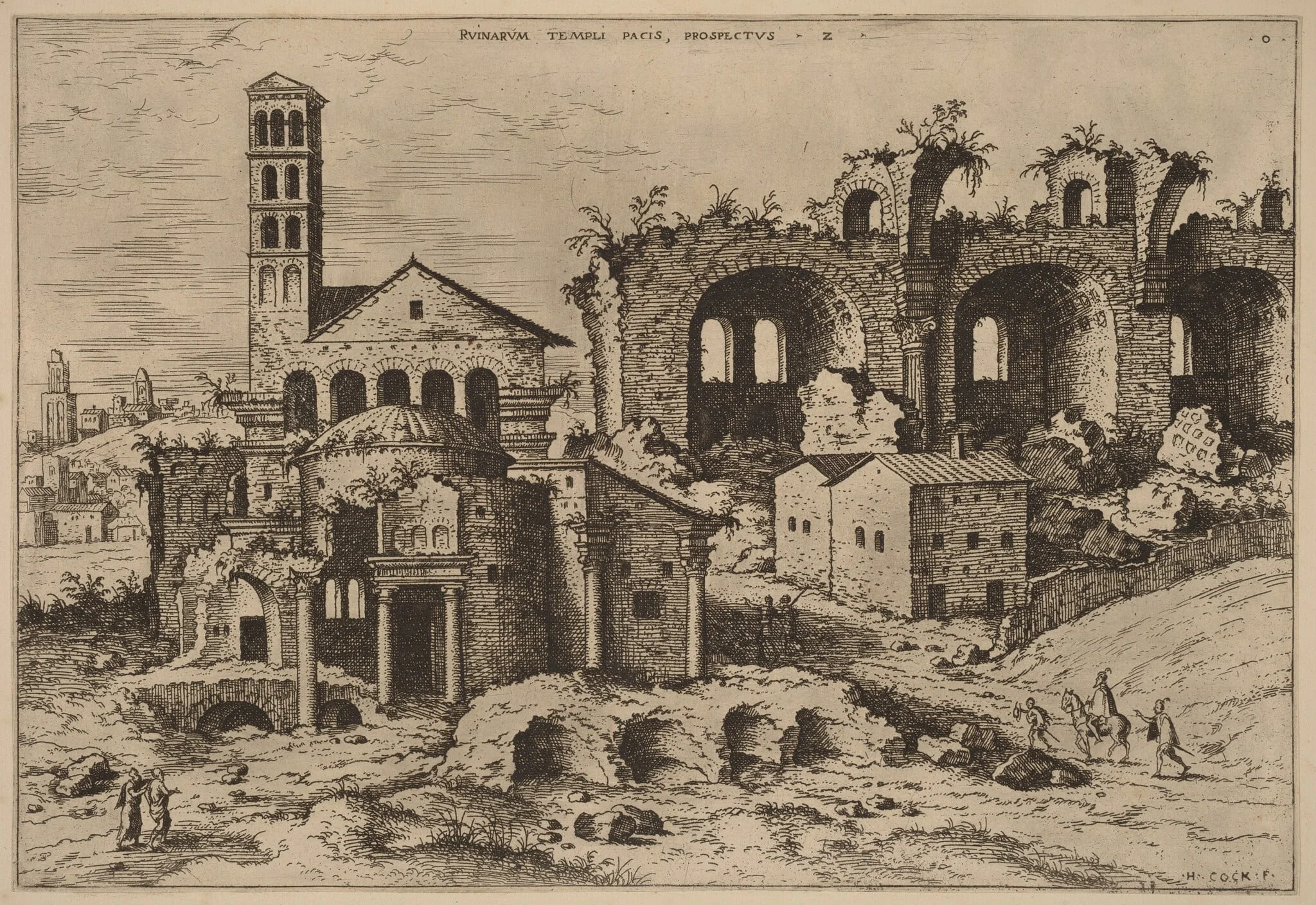 The Temple of Augustus and Faustina, the Temple of Divus Romulus, and the Basilica of Constantine, detail
