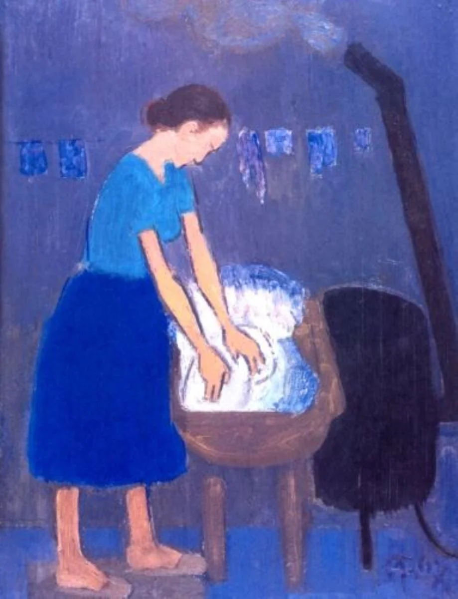 Femeie spălând, detail