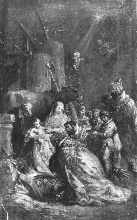 Anbetung der Heiligen Drei Könige, detail