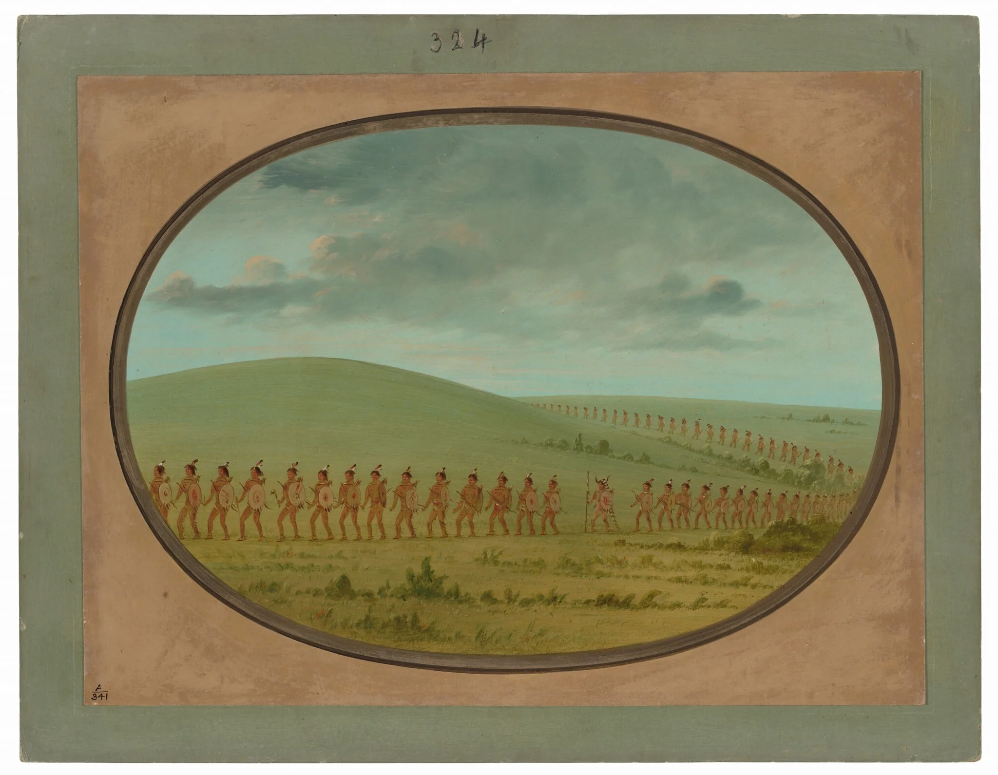 Indian File - Iowa, detail