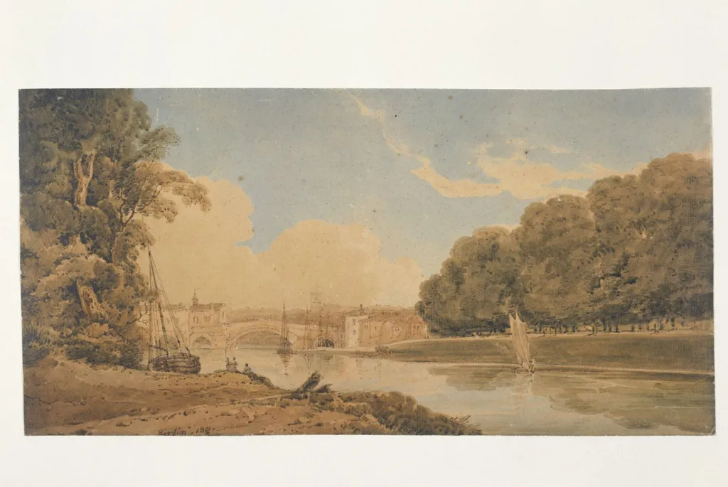 The Mayor's Walk on the Banks of the Ouse, Yorkshire, by Girtin, watercolor, 1801