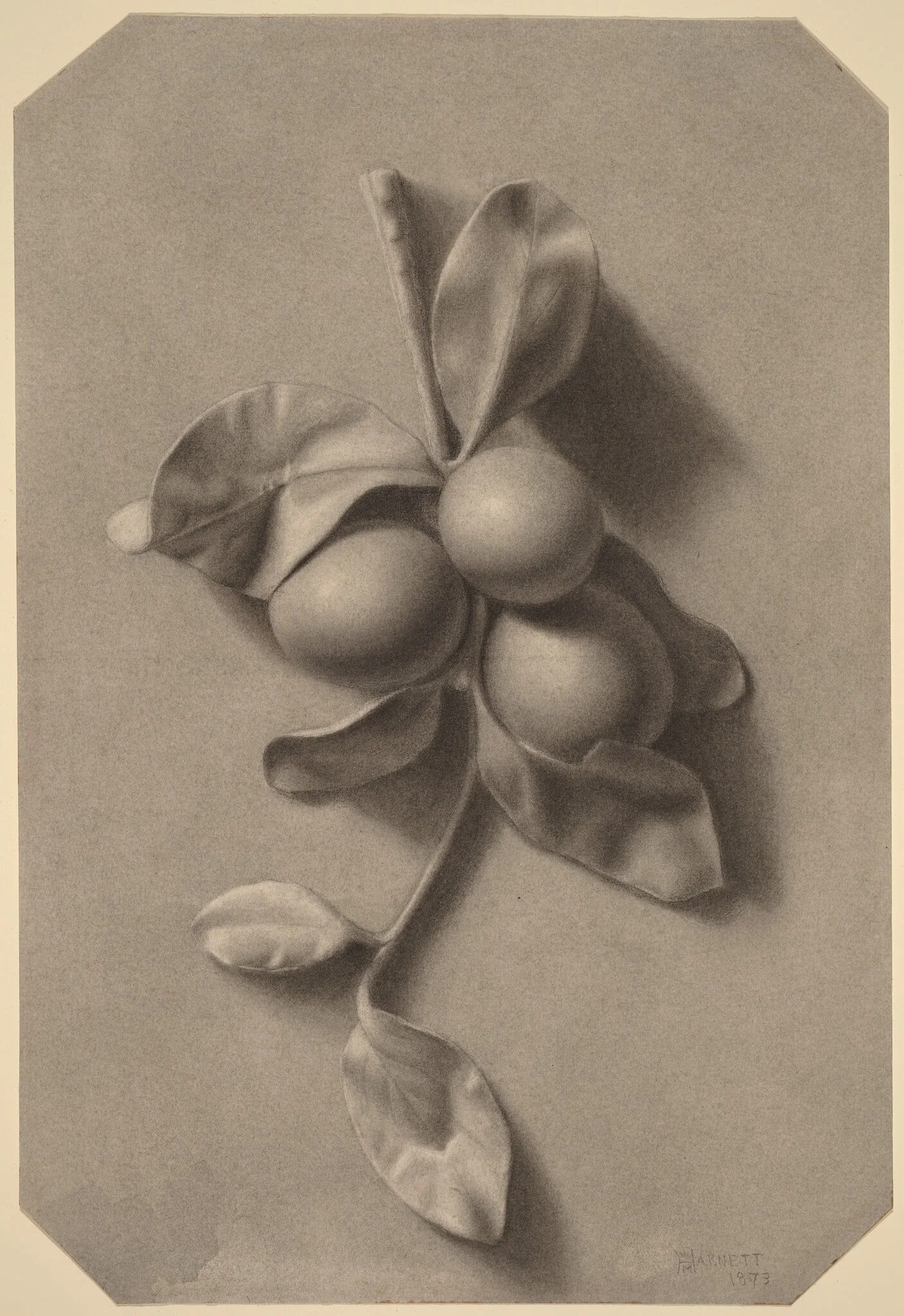 A Sprig of Plums, detail
