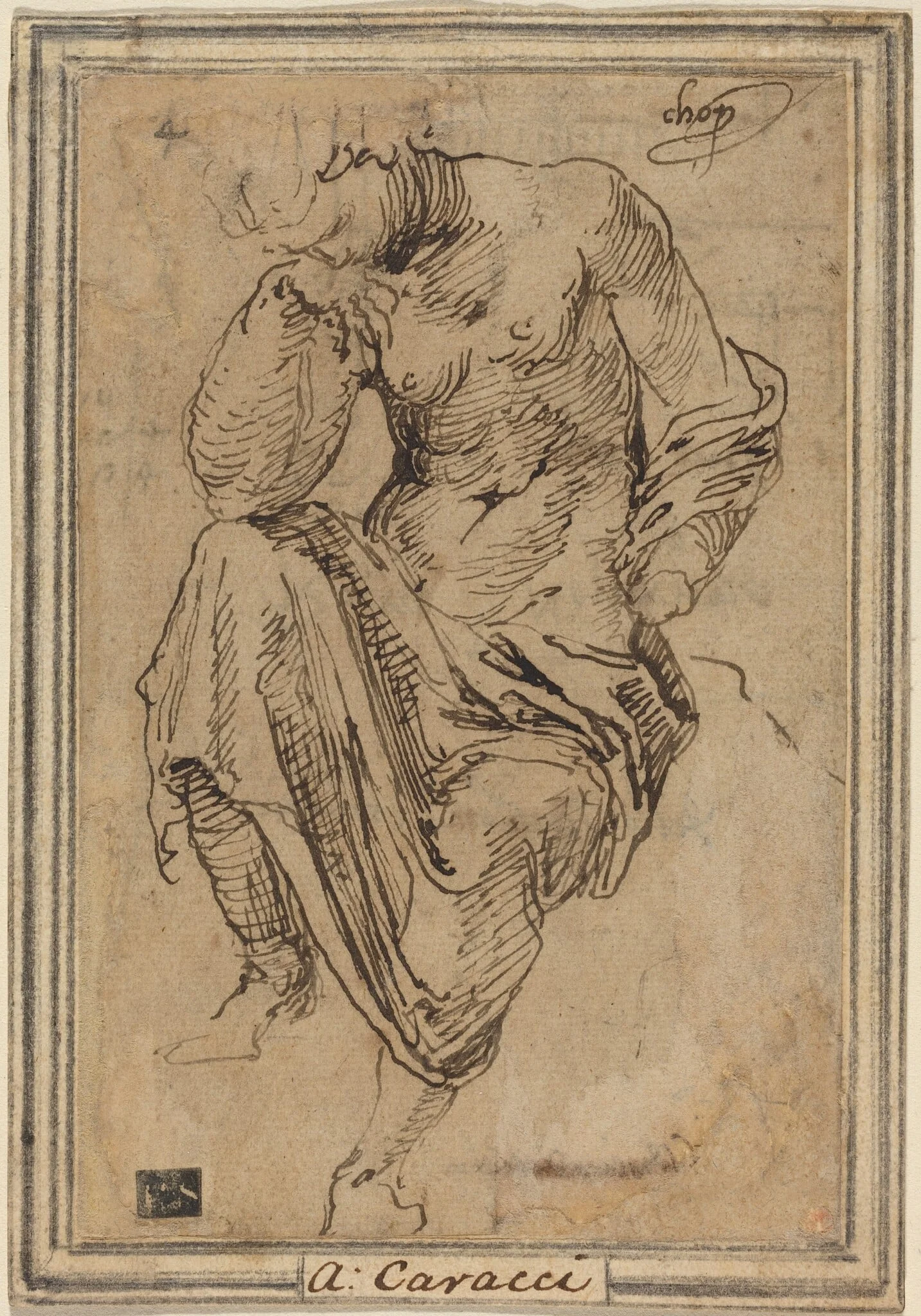 Seated Female Figure after the Antique, detail