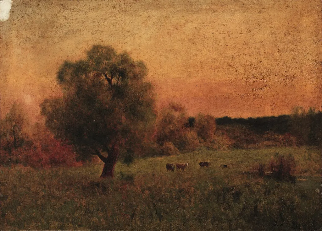 Cows in a Field, by George Inness, unspecified