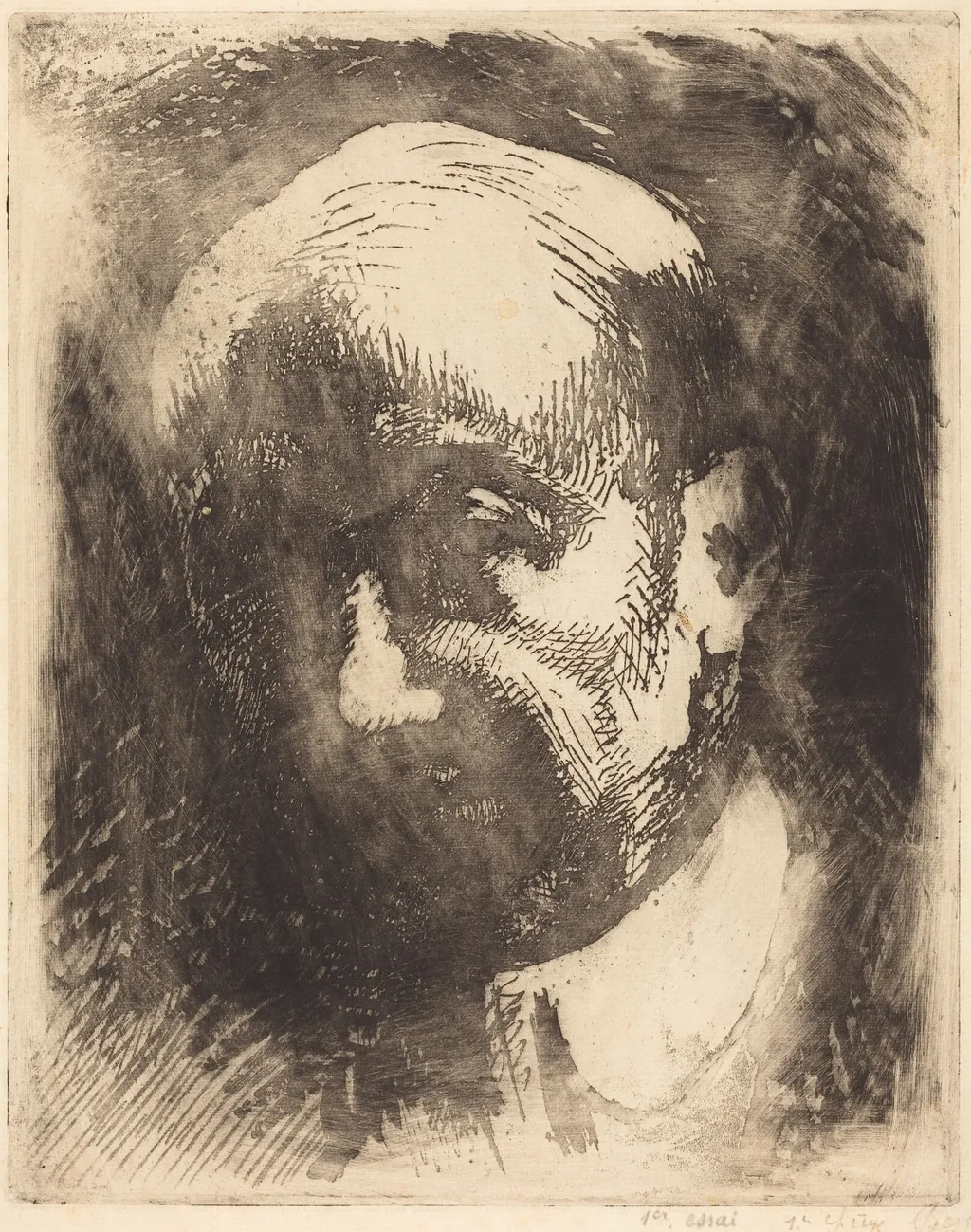 Gabriele D'Annunzio, by Paul-Albert Besnard, ink, 1917