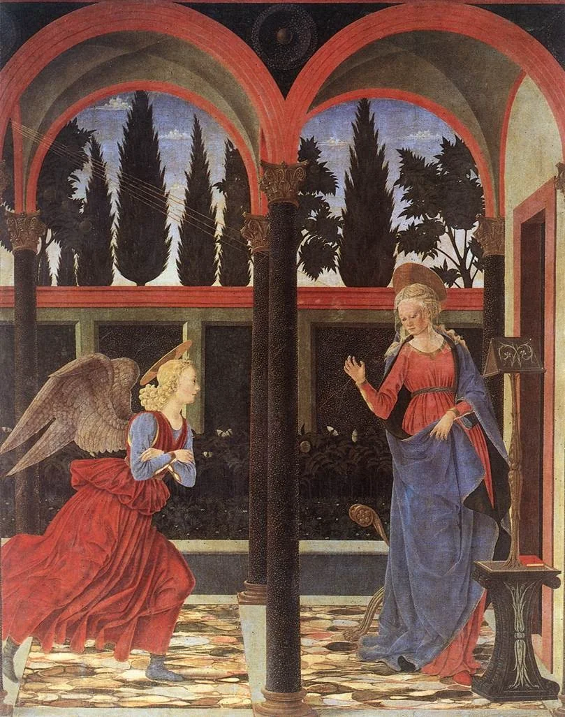 Annunciation, detail