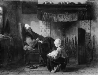 Grandmother's Treasure, by Jozef Israëls, oil, 1889