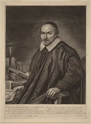 Augustyn Bloemaert, by Jonas Suyderhoff, ink, 1650
