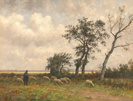Landscape in Drenthe, by Alphonse Stengelin, unspecified, 1892