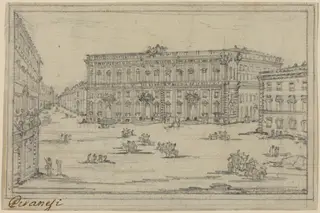 Palazzo della Consultà, by Francesco Piranesi, graphite, 1784
