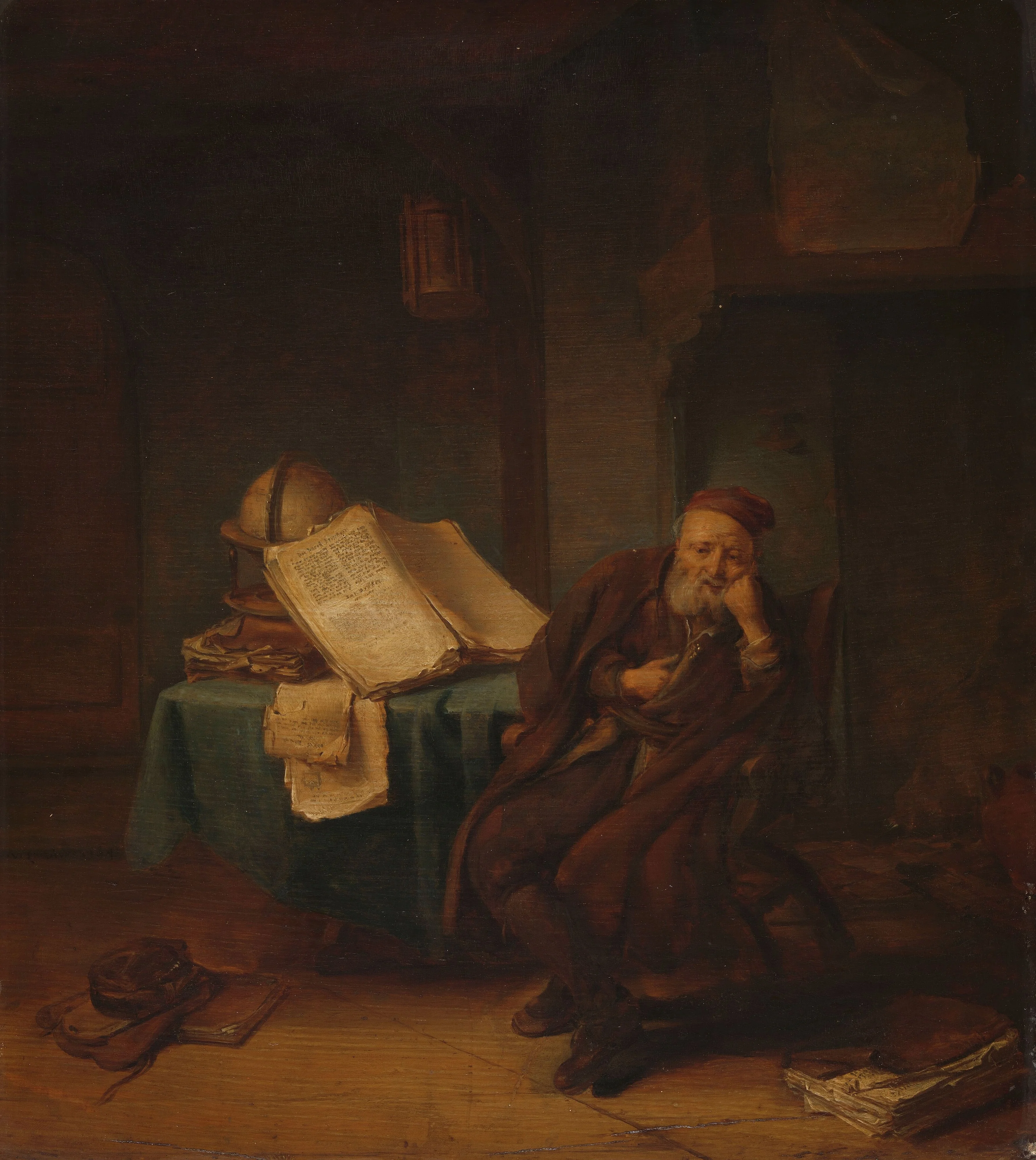 Philosopher in his Study, detail