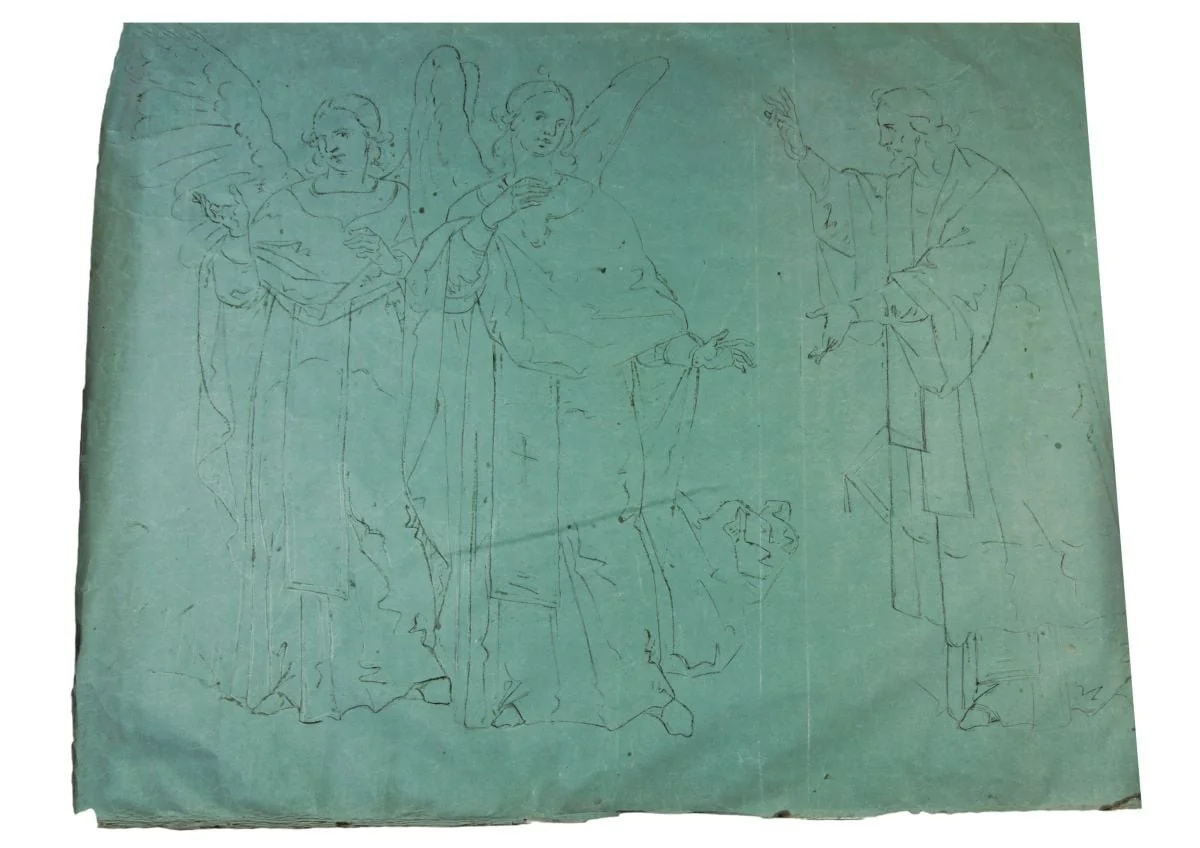 Liturghia îngerilor - scenă religioasă, detail