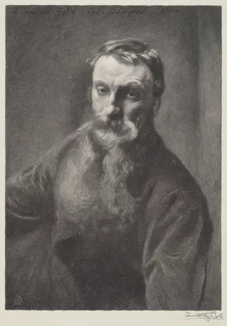 Rodin, by Timothy Cole, ink, 1926