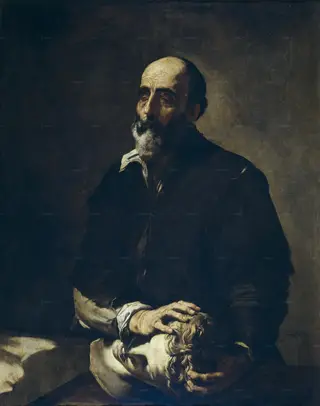 The Blind Sculptor, by Jusepe de Ribera, oil, 1632