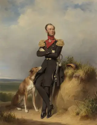Portrait of William II, King of the Netherlands, by Jan Adam Kruseman, oil, 1839