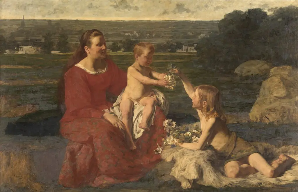 Happiness, by Gustaaf Vanaise, oil, 1894