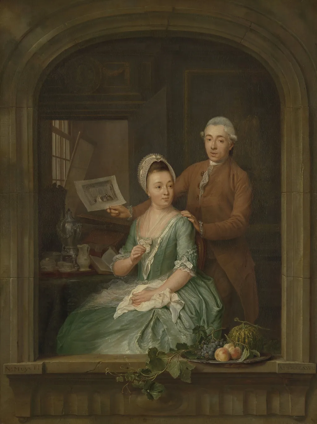 Portrait of Robert Muys and his Wife Maria Nozeman, by Nicolaes Muys, oil, 1790