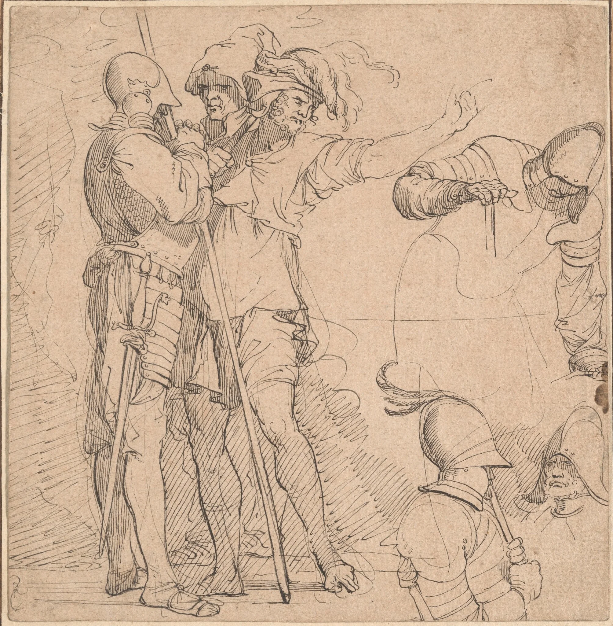 Capriccio Derived from Salvator Rosa's "Figurine", detail